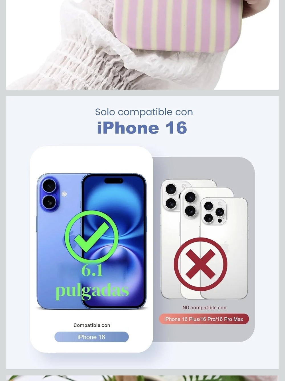 White Cross Pattern Phone Case - Protective Silicone Cover - Picture 4 of 4